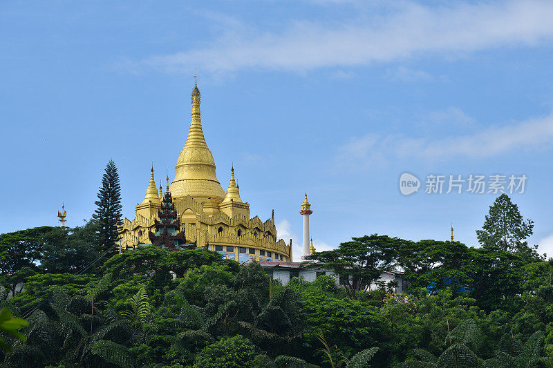 金塔是缅甸曼格拉山邦著名的地标。近中国双版纳，Sibsongbanna,Sipsong Panna，孟lah路